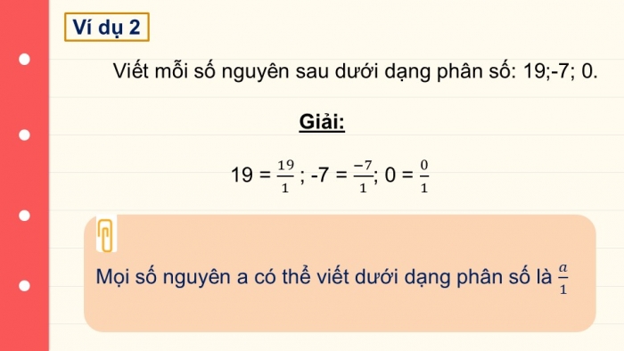 Giáo án PPT Toán 6 cánh diều Bài 1: Phân số với tử và mẫu là số nguyên