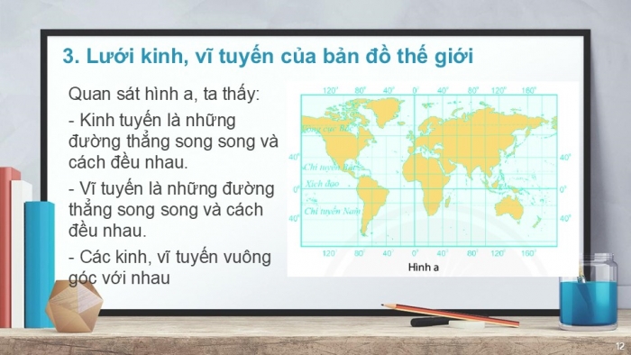 Giáo án PPT Địa lí 6 chân trời Bài 1: Hệ thống kinh, vĩ tuyến và toạ độ địa lí