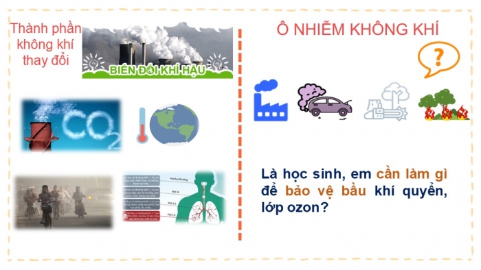 Giáo án PPT Địa lí 6 chân trời Bài 12: Lớp vỏ khí. Khối khí. Khí áp và gió trên Trái Đất