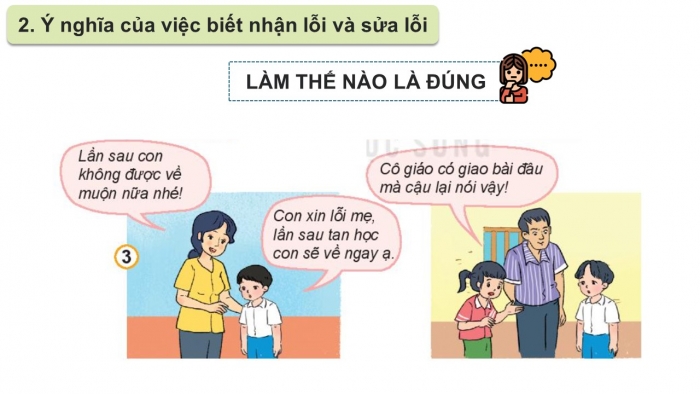 Giáo án PPT Đạo đức 2 kết nối Bài 6: Nhận lỗi và sửa lỗi