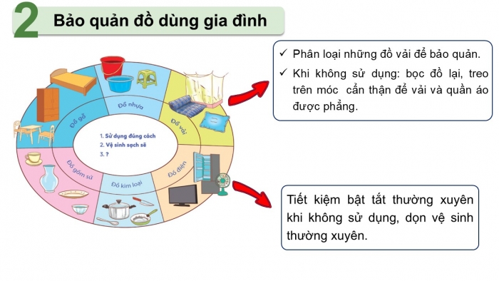Giáo án PPT Đạo đức 2 cánh diều Bài 9: Bảo quản đồ dùng gia đình