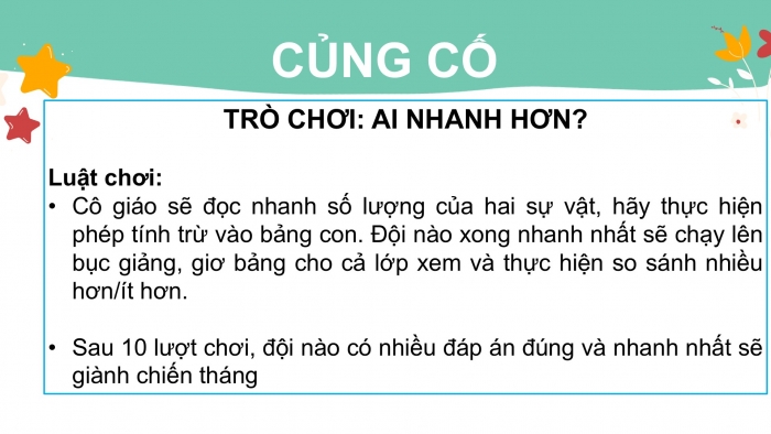 Giáo án PPT Toán 2 chân trời bài Nhiều hơn hay ít hơn bao nhiêu