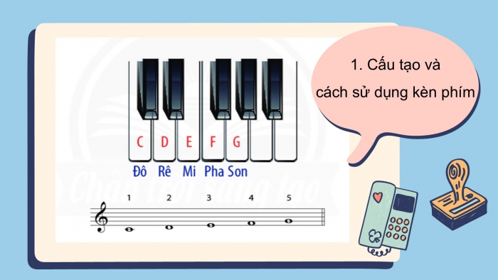 Giáo án PPT Âm nhạc 6 chân trời Tiết 6: Kí hiệu âm bằng hệ thống chữ cái Latin, Nhạc cụ thể hiện tiết tấu Bài thực hành số 2, Sáo recorder và Kèn phím Bài thực hành số 1