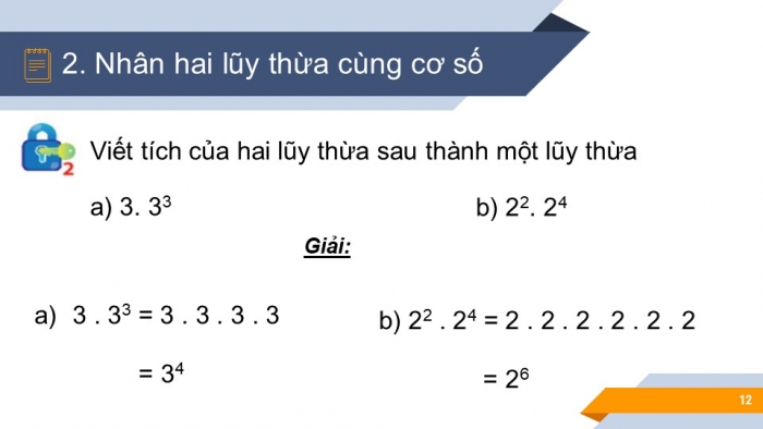 Giáo án PPT Toán 6 chân trời Bài 4: Luỹ thừa với số mũ tự nhiên