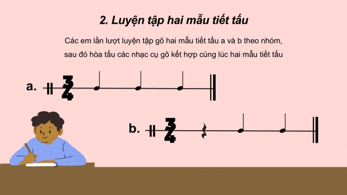 Giáo án PPT Âm nhạc 6 chân trời Tiết 23: Bài hát Em đi trong tươi xanh, Nhạc cụ thể hiện tiết tấu Bài thực hành số 5