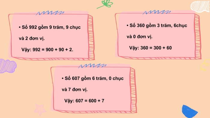 Giáo án PPT Toán 2 kết nối Bài 52: Viết số thành tổng các trăm, chục, đơn vị