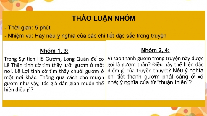 Giáo án PPT Ngữ văn 6 chân trời Bài 1: Sự tích Hồ Gươm