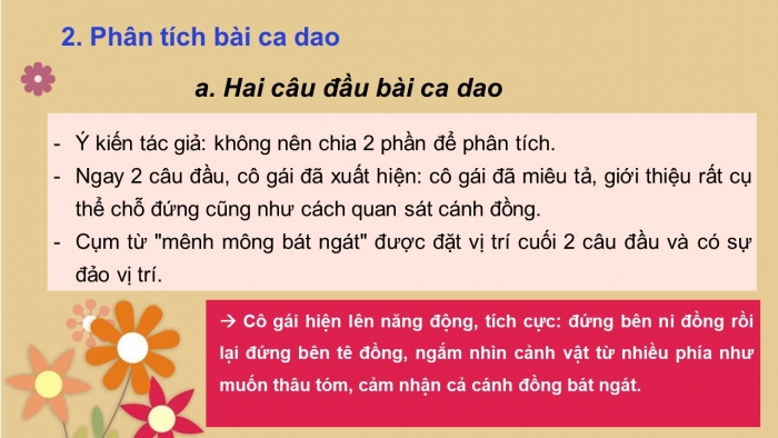 Giáo án PPT Ngữ văn 6 chân trời Bài 3: Về bài ca dao 