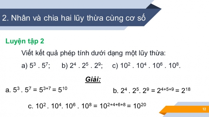 Giáo án PPT Toán 6 kết nối Bài 6: Luỹ thừa với số mũ tự nhiên