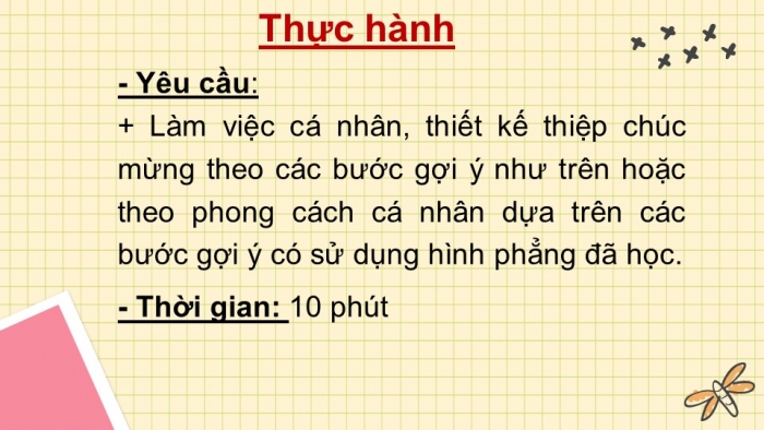 Giáo án PPT Toán 6 kết nối Thực hành trải nghiệm: Tấm thiệp và phòng học của em