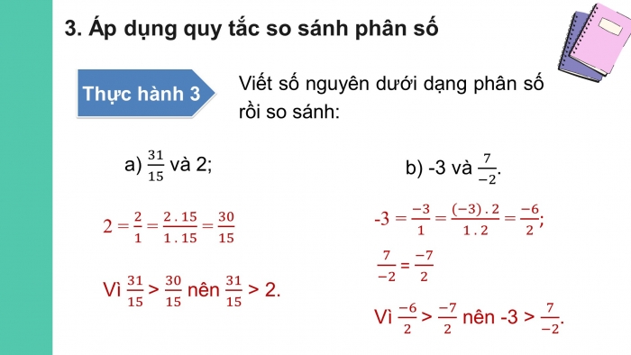 Giáo án PPT Toán 6 chân trời Bài 3: So sánh phân số