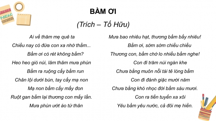 Giáo án PPT Ngữ văn 6 chân trời Bài 7: Viết đoạn văn ghi lại cảm xúc về một bài thơ