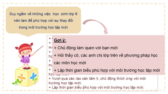 Giáo án PPT HĐTN 6 kết nối Tuần 3: Điều chỉnh bản thân cho phù hợp với môi trường học tập mới