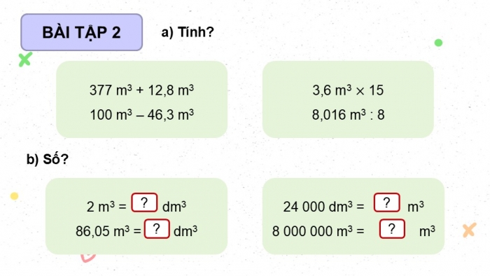 Giáo án điện tử Toán 5 cánh diều Bài 64: Mét khối