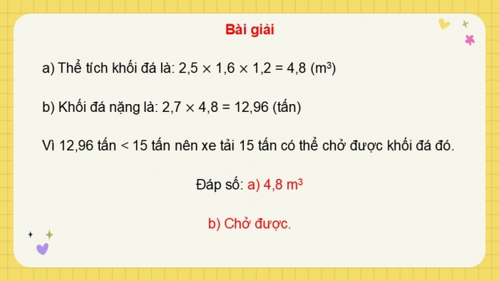 Giáo án điện tử Toán 5 cánh diều Bài 66: Luyện tập