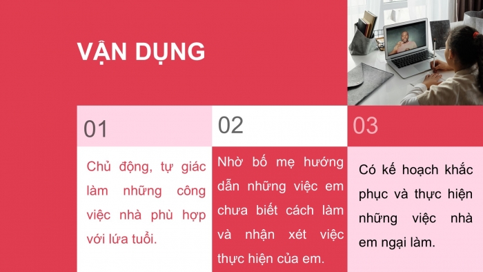 Giáo án PPT HĐTN 6 kết nối Tuần 20: Em làm việc nhà (tiếp)