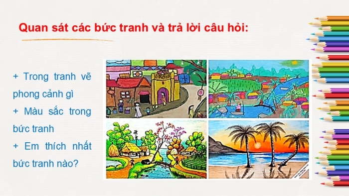 Giáo án PPT Mĩ thuật 2 cánh diều Bài 1: Vui chơi với màu