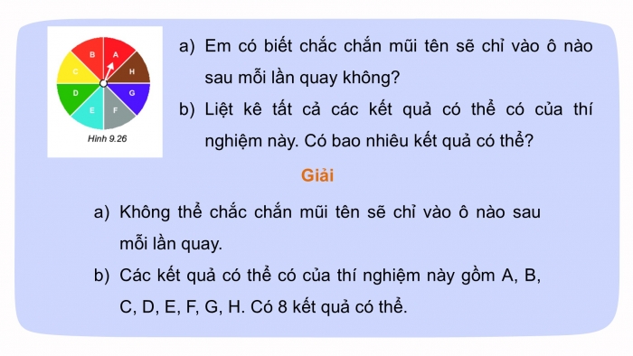 Giáo án PPT Toán 6 kết nối Bài 42: Kết quả có thể và sự kiện trong trò chơi, thí nghiệm