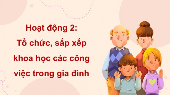 Giáo án điện tử Hoạt động trải nghiệm 9 cánh diều Chủ đề 6 - Hoạt động giáo dục 2: Công việc trong gia đình