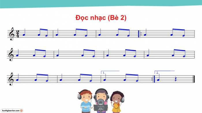 Giáo án điện tử Âm nhạc 9 cánh diều Bài 12 Tiết 1: Bài đọc nhạc số 6, Bài hoà tấu số 6