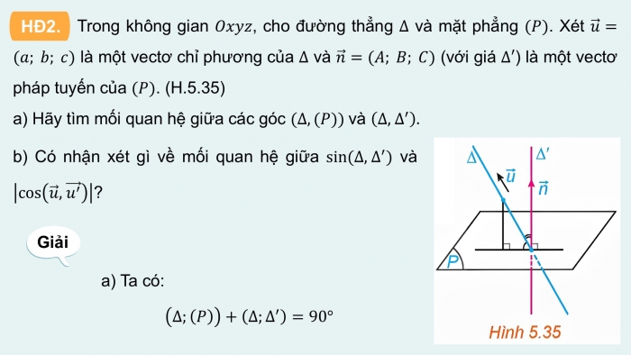 Giáo án điện tử Toán 12 kết nối Bài 16: Công thức tính góc trong không gian