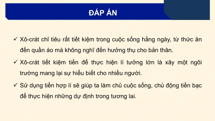 Giáo án điện tử Đạo đức 5 chân trời Bài 12: Em sử dụng tiền hợp lí