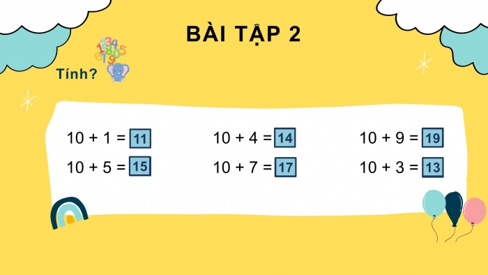 Giáo án PPT Toán 2 cánh diều bài Luyện tập phép cộng (không nhớ) trong phạm vi 20