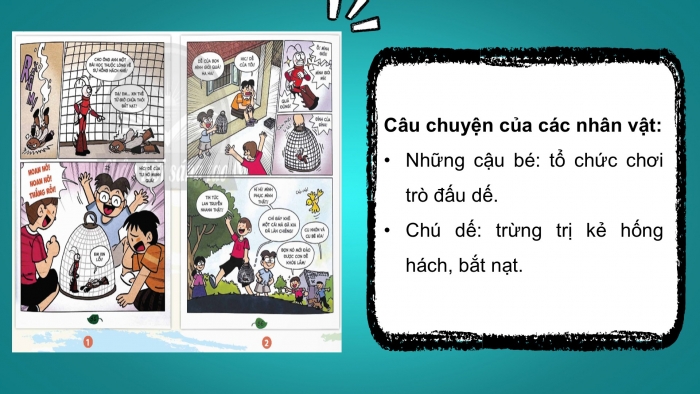 Giáo án điện tử Mĩ thuật 5 chân trời bản 1 Bài 2: Sáng tác truyện tranh