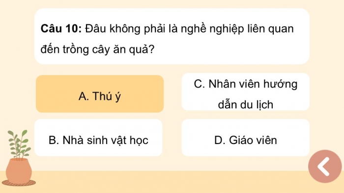 Giáo án điện tử Công nghệ 9 Trồng cây ăn quả Cánh diều Bài Ôn tập