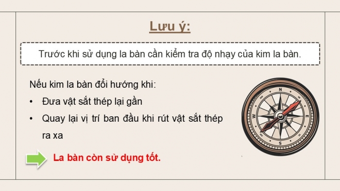 Giáo án điện tử Quốc phòng an ninh 12 cánh diều Bài 7: Tìm và giữ phương hướng