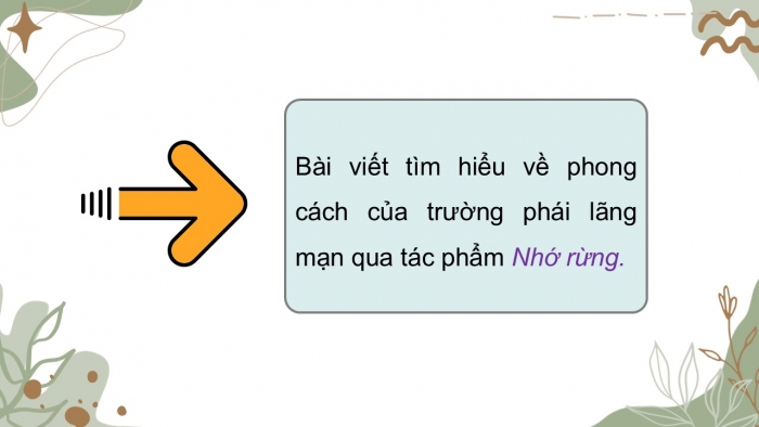 Giáo án điện tử chuyên đề Ngữ văn 12 kết nối CĐ 3 Phần 2: Viết bài giới thiệu về phong cách sáng tác của một trường phái văn học được thể hiện qua những tác phẩm cụ thể