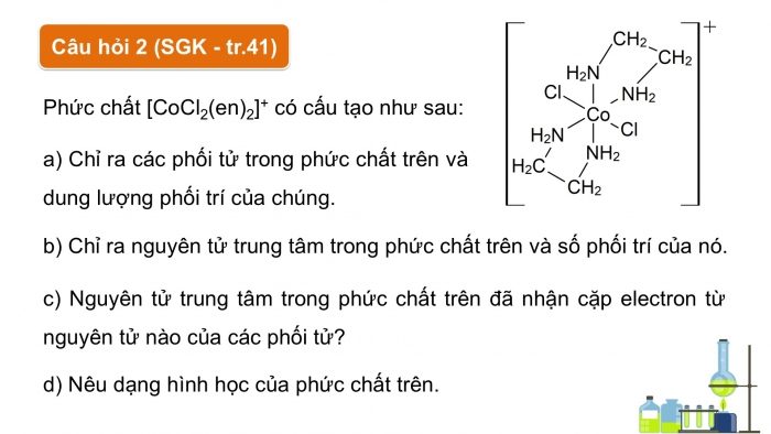 Giáo án điện tử chuyên đề Hoá học 12 kết nối Bài 8: Liên kết và cấu tạo của phức chất