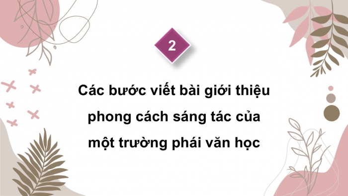 Giáo án điện tử chuyên đề Ngữ văn 12 cánh diều CĐ 3 Phần III: Viết bài giới thiệu phong cách sáng tác của một trường phái văn học