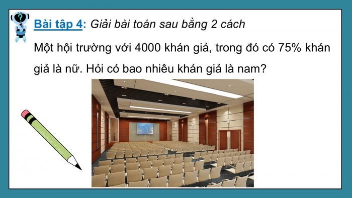 Giáo án PPT dạy thêm Toán 5 Kết nối bài 41: Tìm giá trị phần trăm của một số