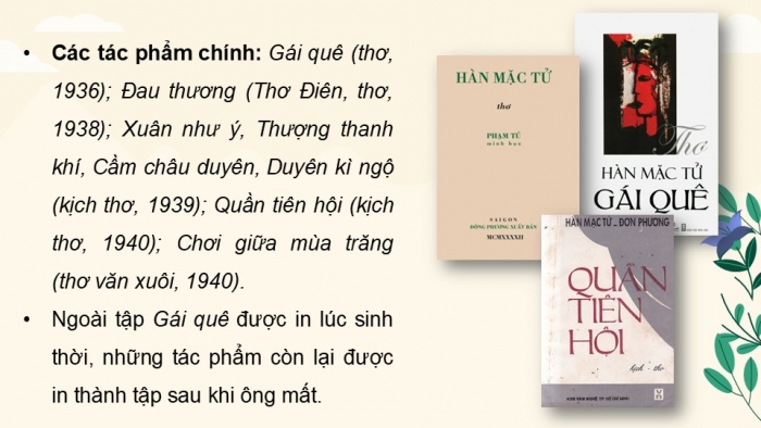 Giáo án điện tử Ngữ văn 9 chân trời Bài 10: Mùa xuân chín (Hàn Mặc Tử)