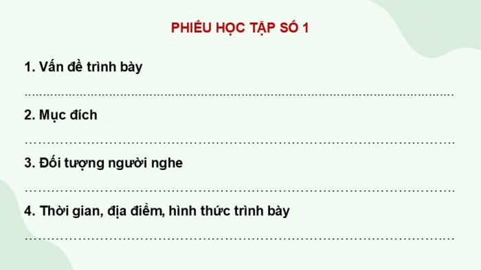 Giáo án điện tử Ngữ văn 9 chân trời Bài 10: Trình bày ý kiến về một sự việc có tính thời sự, nghe và nhận biết tính thuyết phục của một ý kiến