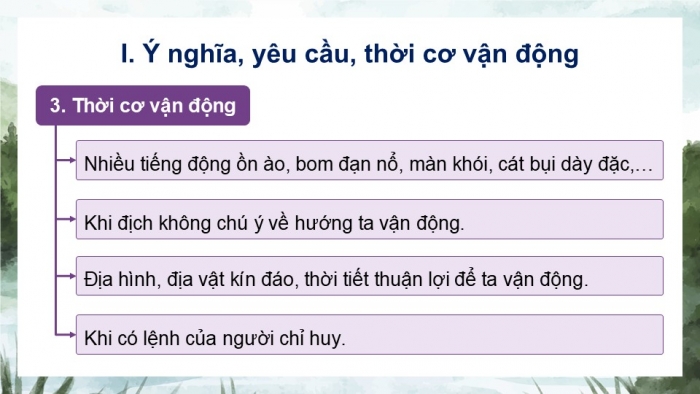 Giáo án điện tử Quốc phòng an ninh 12 kết nối Bài 8: Vận dụng các tư thế, động tác cơ bản khi vận động trong chiến đấu