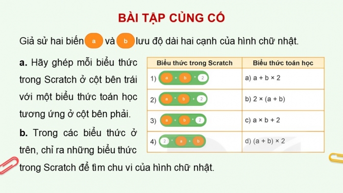 Giáo án điện tử Tin học 5 kết nối Bài 15: Sử dụng biểu thức trong chương trình