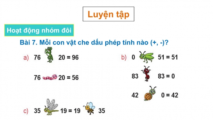 Giáo án PPT Toán 2 chân trời bài Ôn tập phép cộng và phép trừ (tập 1)