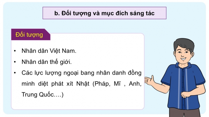 Giáo án PPT dạy thêm Ngữ văn 12 Cánh diều bài 6: Tuyên ngôn Độc lập (Hồ Chí Minh)