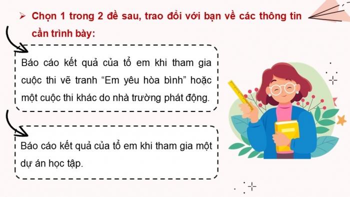 Giáo án điện tử Tiếng Việt 5 cánh diều Bài 16: Viết báo cáo công việc