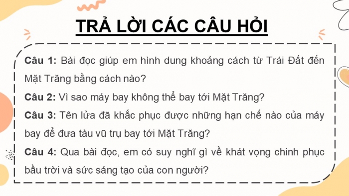 Giáo án điện tử Tiếng Việt 5 cánh diều Bài 17: Bạn muốn lên Mặt Trăng?