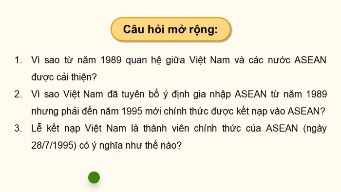 Giáo án điện tử chuyên đề Lịch sử 12 kết nối CĐ 3 Phần 2: Việt Nam hội nhập khu vực và thế giới (P2)