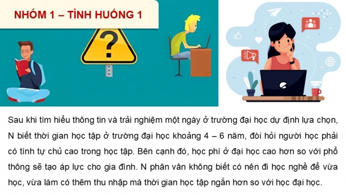 Giáo án điện tử Hoạt động trải nghiệm 12 chân trời bản 1 Chủ đề 8: Sẵn sàng học tập và lao động (P2)