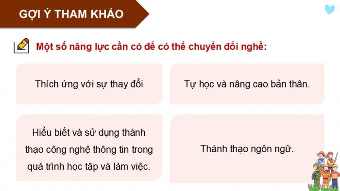 Giáo án điện tử Hoạt động trải nghiệm 12 chân trời bản 1 Chủ đề 8: Sẵn sàng học tập và lao động (P3)