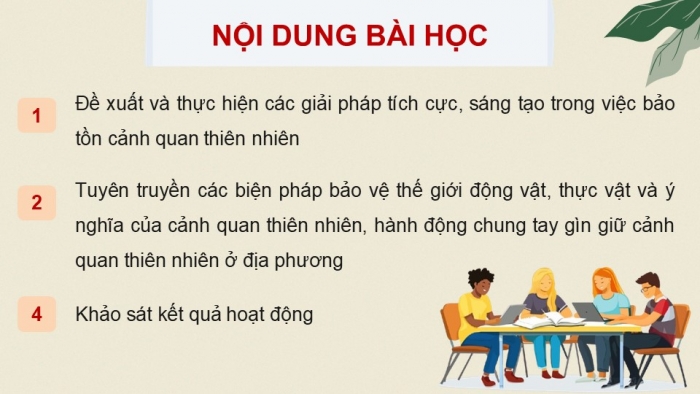 Giáo án điện tử Hoạt động trải nghiệm 12 chân trời bản 1 Chủ đề 9: Bảo vệ cảnh quan thiên nhiên, thế giới động vật và thực vật (P1)