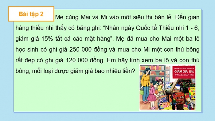 Giáo án điện tử Toán 5 kết nối Bài 41: Tìm giá trị phần trăm của một số