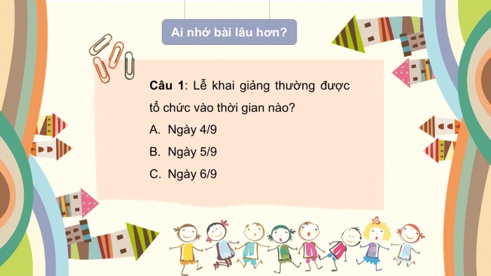 Giáo án PPT Tự nhiên và Xã hội 2 chân trời Bài 6: Một số sự kiện ở trường em