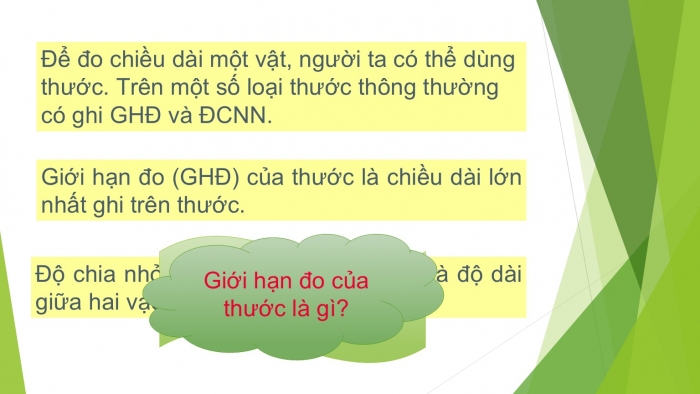 Giáo án PPT KHTN 6 cánh diều Bài 3: Đo chiều dài, khối lượng và thời gian