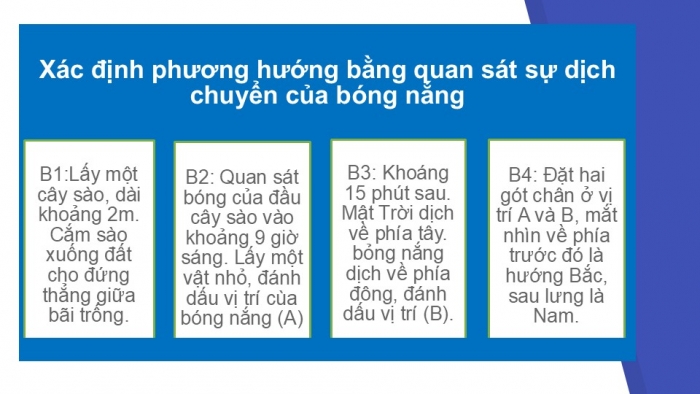 Giáo án PPT Địa lí 6 cánh diều Bài 8: Xác định phương hướng ngoài thực địa